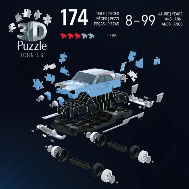 3D puzzle Ravensburger Iconics: Cadillac Eldorado Brougham 174 dílků