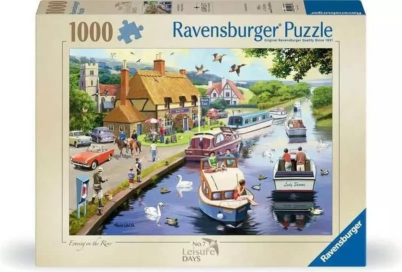 Puzzle Ravensburger 1000 dílků Leisure Days č. 7 - Večer na řece