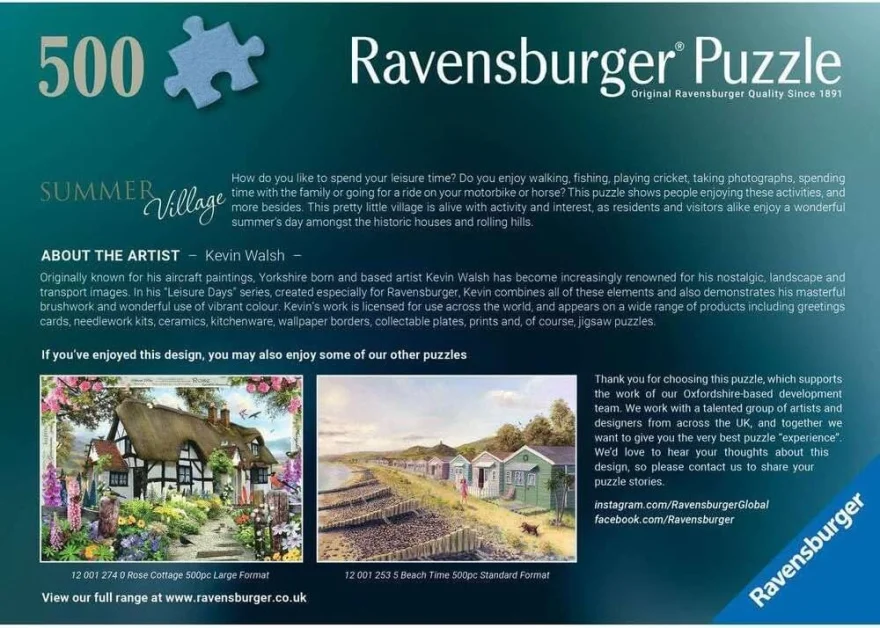 Puzzle Ravensburger 500 větších dílků Léto ve vesnici