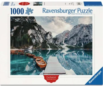 Puzzle Ravensburger 1000 dílků Jezero Braies, Itálie