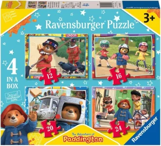 Puzzle pro děti Ravensburger sada 4v1 Medvídek Paddington 12,16,20,24 dílků