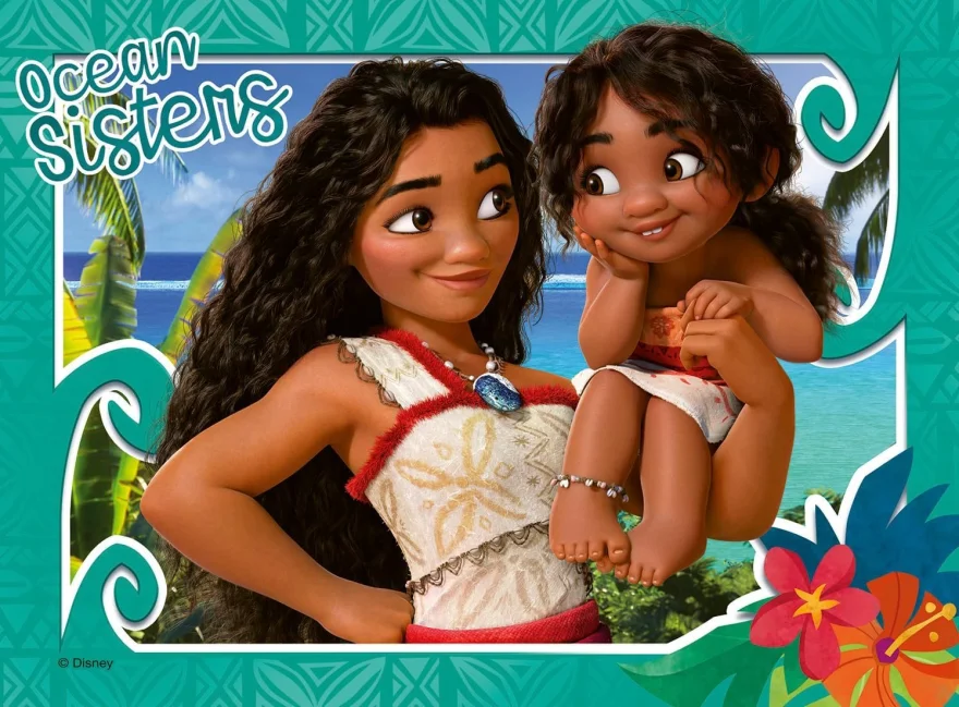 Puzzle pro děti Ravensburger sada 4v1 Odvážná Vaiana 2: Oceánie 12,16,20,24 dílků