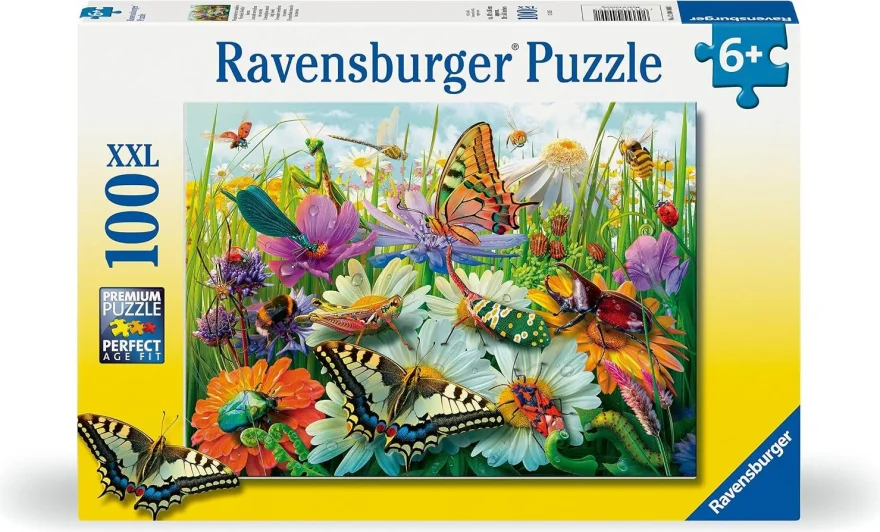 Puzzle pro děti Ravensburger 100 dílků XXL Úžasný svět hmyzu