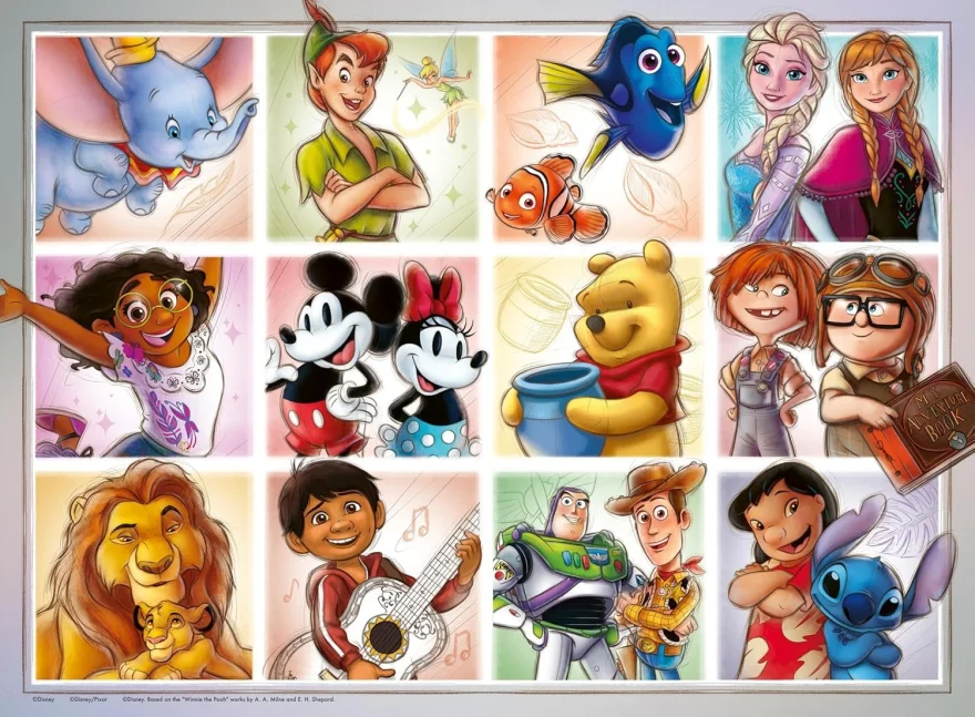 Puzzle pro děti Ravensburger 100 dílků XXL Postavy Disney