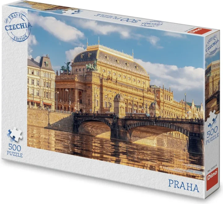 Puzzle Dino 500 dílků Travel Czechia: Praha - Národní divadlo