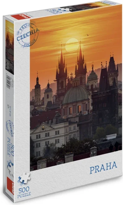 Puzzle Dino 500 dílků Travel Czechia: Praha stověžatá