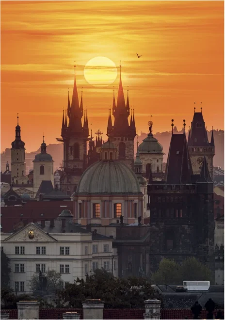 Puzzle Dino 500 dílků Travel Czechia: Praha stověžatá