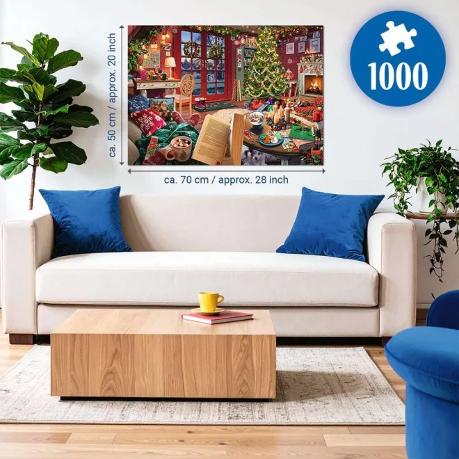 Puzzle Ravensburger 1000 dílků My Haven č. 14 - Vánoční koutek