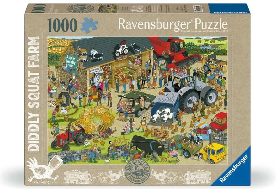 Puzzle Ravensburger 1000 dílků Farma Diddly Squat