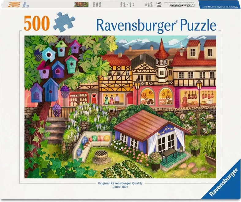 Puzzle Ravensburger 500 dílků Klidné zákoutí u tržnice