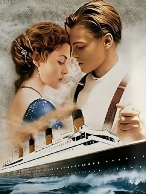 Diamantové malování Norimpex 40x30 cm Titanic - Jack a Rose
