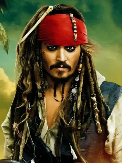 Diamantové malování Norimpex 40x30 cm Piráti z Karibiku: Jack Sparrow