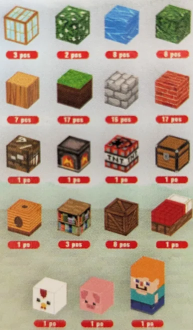Magnetické kostky Norimpex  Svět ve stylu Minecraftu 100 ks