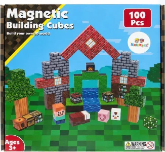 Magnetické kostky Norimpex  Svět ve stylu Minecraftu 100 ks