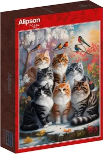 Puzzle Alipson 1000 dílků Kočičí zima