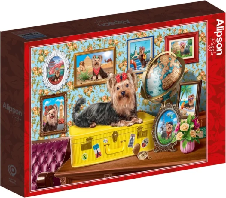 Puzzle Alipson 1000 dílků Štěně jorkšírského teriéra