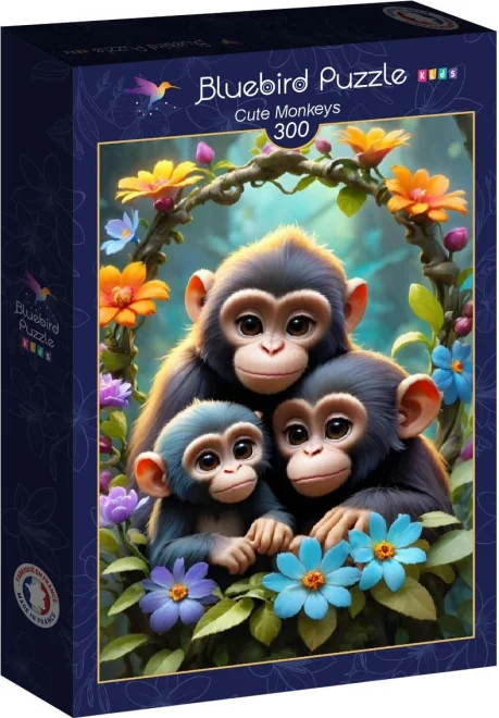 Puzzle pro děti Bluebird 300 dílků Roztomilé opičky