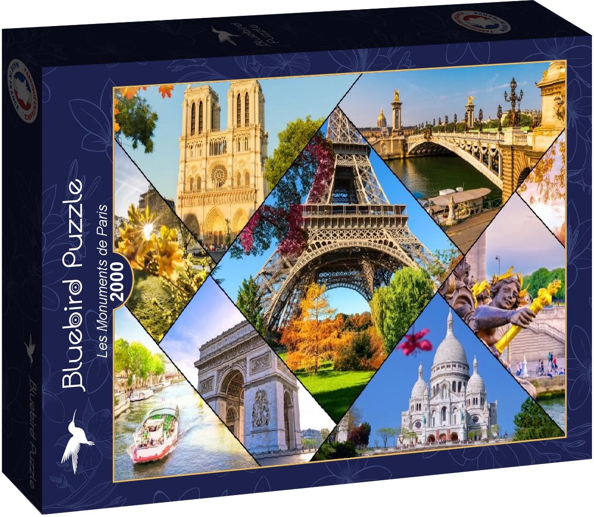Puzzle Bluebird 2000 dílků Pařížské památky