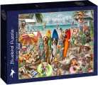 Puzzle Bluebird 2000 dílků Psi a kočky na pláži