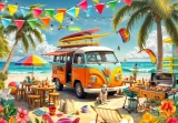 Puzzle Bluebird 1000 dílků Campervan na pláži