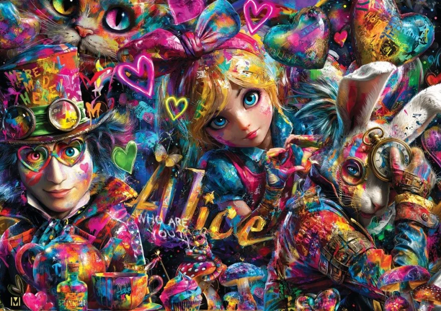 Puzzle Bluebird 2000 dílků Alenka v říši graffiti