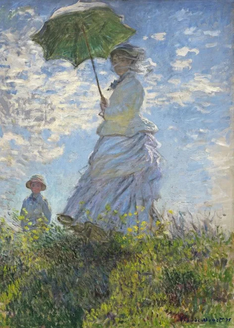 Puzzle Ravensburger 1000 dílků Art Collection: C.Monet - Žena se slunečníkem
