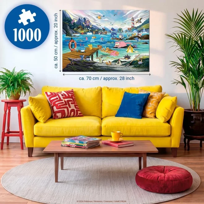 Puzzle Ravensburger 1000 dílků Pokémon: Vaporeon and Temperate Marine (Collector's Edition 3)