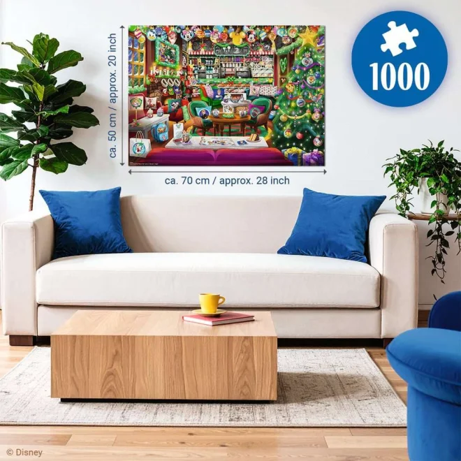Puzzle Ravensburger 1000 dílků Vánoční kavárna Disney