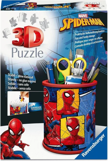 3D puzzle Ravensburger Stojan na tužky Spider-Man 57 dílků
