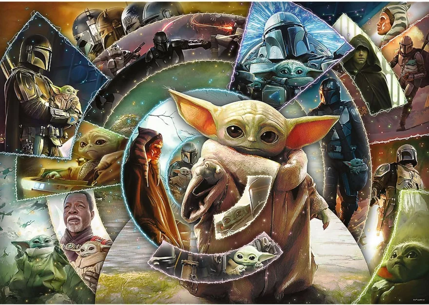 Puzzle Trefl 1000 dílků Star Wars Mandalorian: Groguova cesta