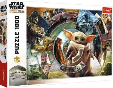 Puzzle Trefl 1000 dílků Star Wars Mandalorian: Groguova cesta
