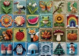 Puzzle Trefl 1000 dílků Tea Time: Háčkování - Čtyři roční období
