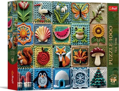 Puzzle Trefl 1000 dílků Tea Time: Háčkování - Čtyři roční období
