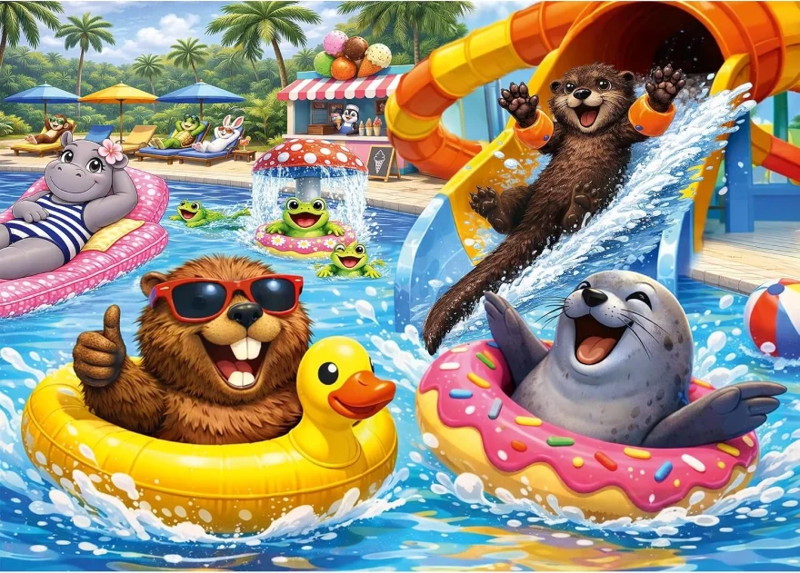 Puzzle pro děti Trefl 200 dílků Bobří radovánky