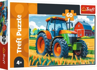 Puzzle pro děti Trefl 60 dílků Zemědělský traktor