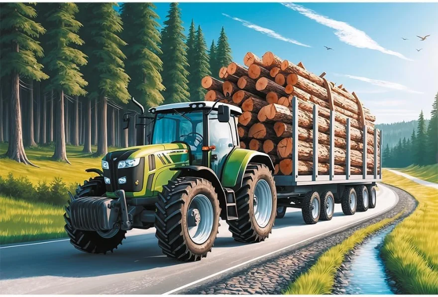 Puzzle pro děti Trefl 100 dílků Lesní traktor