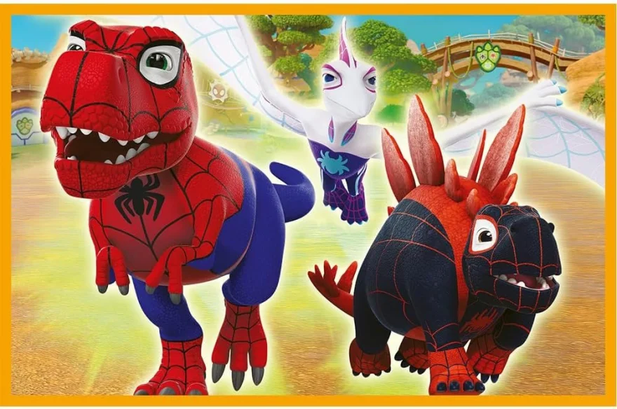 Puzzle pro děti Trefl 2x24 dílků Spidey a jeho úžasní přátelé: Dino-Webs 2v1