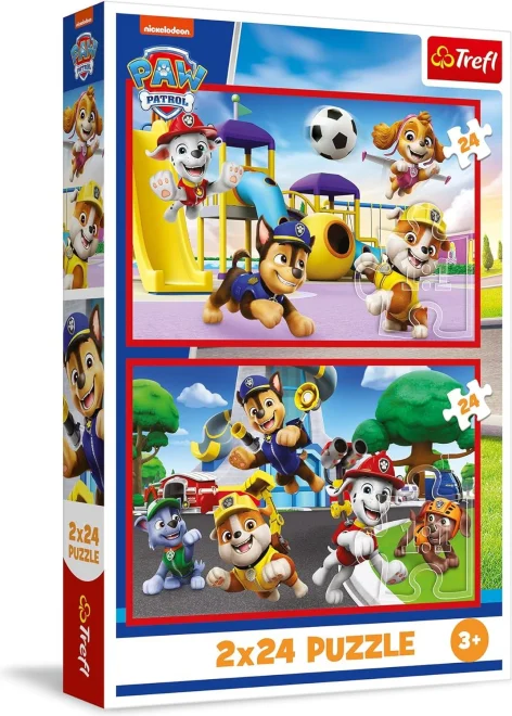 Puzzle pro děti Trefl 2x24 dílků Tlapková patrola 2v1