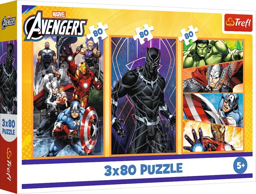 Puzzle pro děti Trefl 3x80 dílků Avengers 3v1
