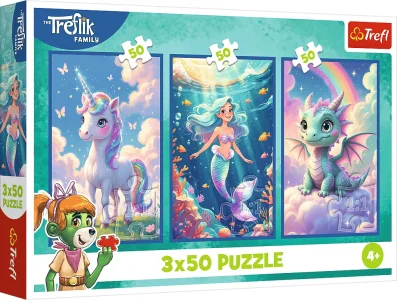 Puzzle pro děti Trefl 3x50 dílků V barevném světě 3v1