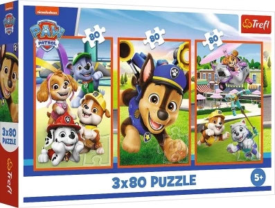 Puzzle pro děti Trefl 3x80 dílků Tlapková patrola 3v1