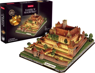Svítící 3D puzzle CubicFun  Hrad Malbork 244 dílků