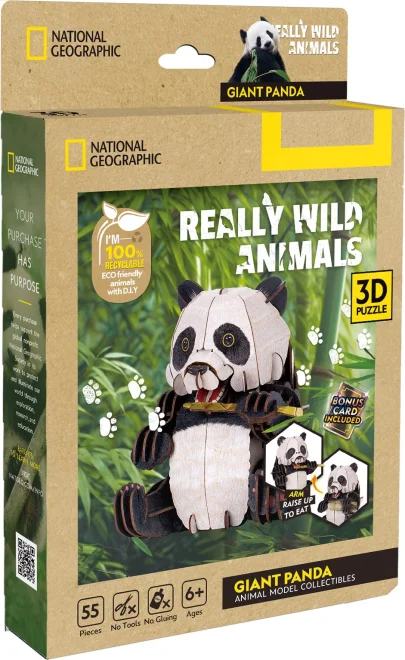 3D puzzle CubicFun Really Wild Animals Panda velká 55 dílků
