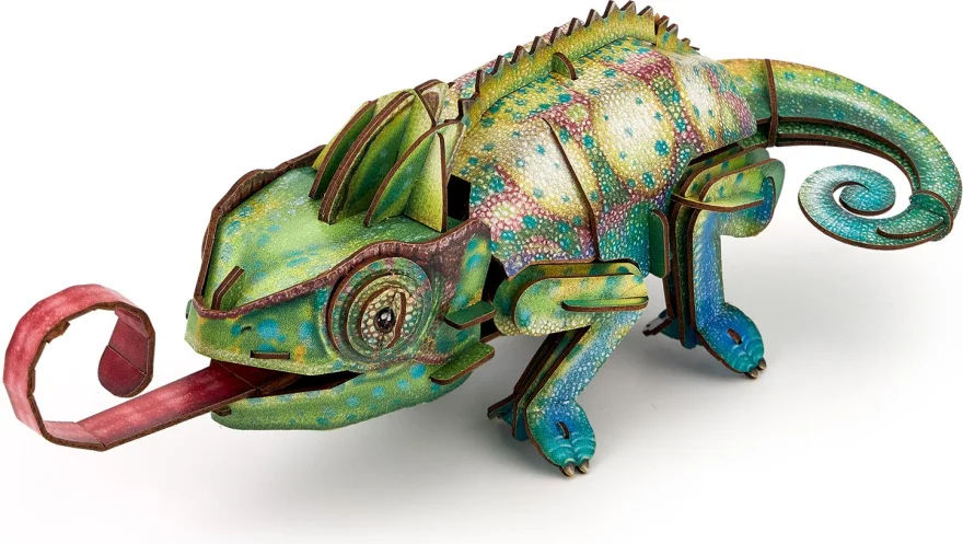 3D puzzle CubicFun Really Wild Animals Chameleon jemenský 63 dílků
