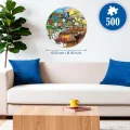 Kulaté puzzle Ravensburger 500 dílků Farma Diddly Squat