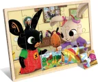 Dřevěné puzzle pro děti Lisciani  Bing a Coco 24 dílků