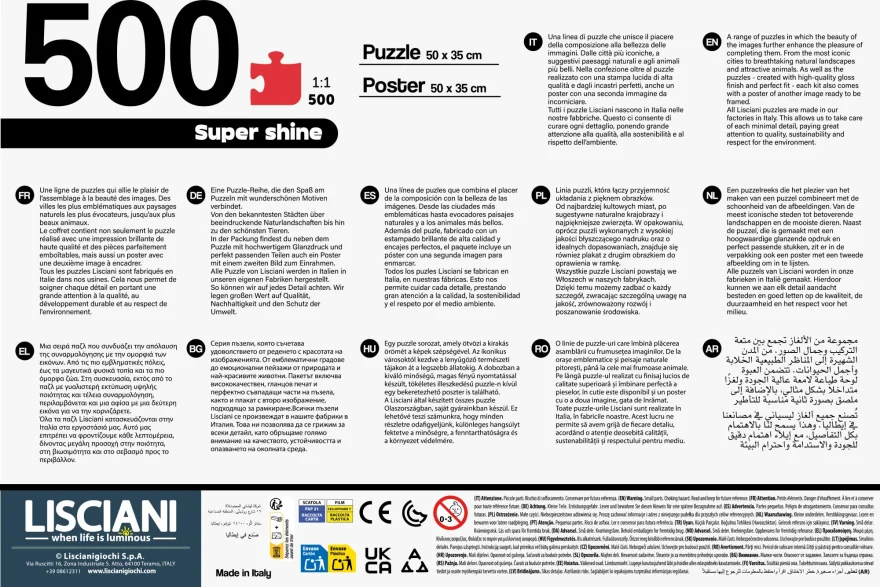 Puzzle Lisciani 500 dílků Roztomilá štěňata