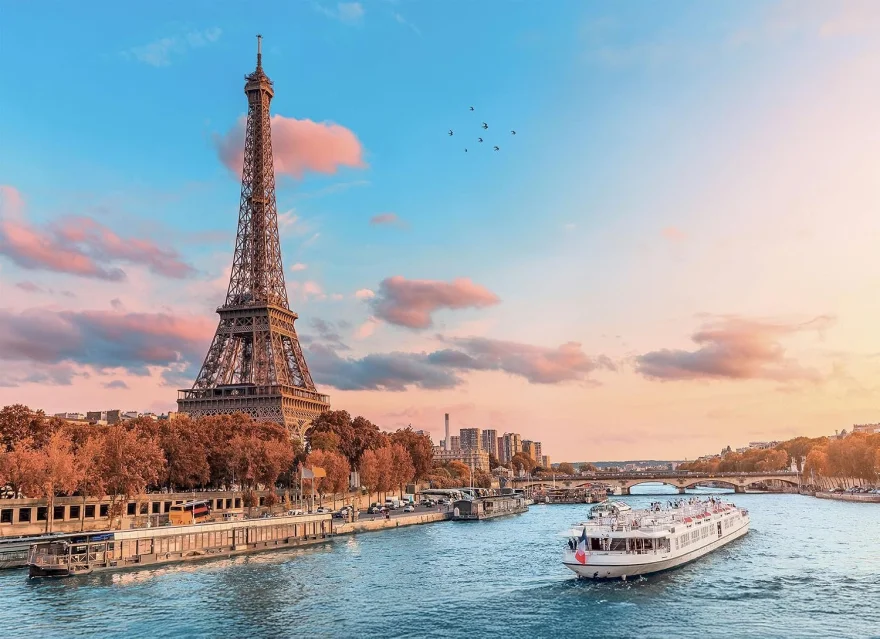 Puzzle Lisciani 1000 dílků Eiffelova věž u Seiny, Paříž