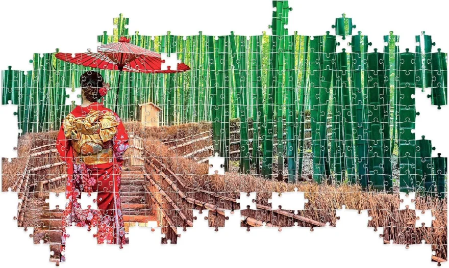 Puzzle Lisciani 1000 dílků Bamboo Forest, Kjóto, Japonsko