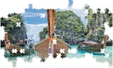 Puzzle Lisciani 1000 dílků Tradiční loďky, Thajsko